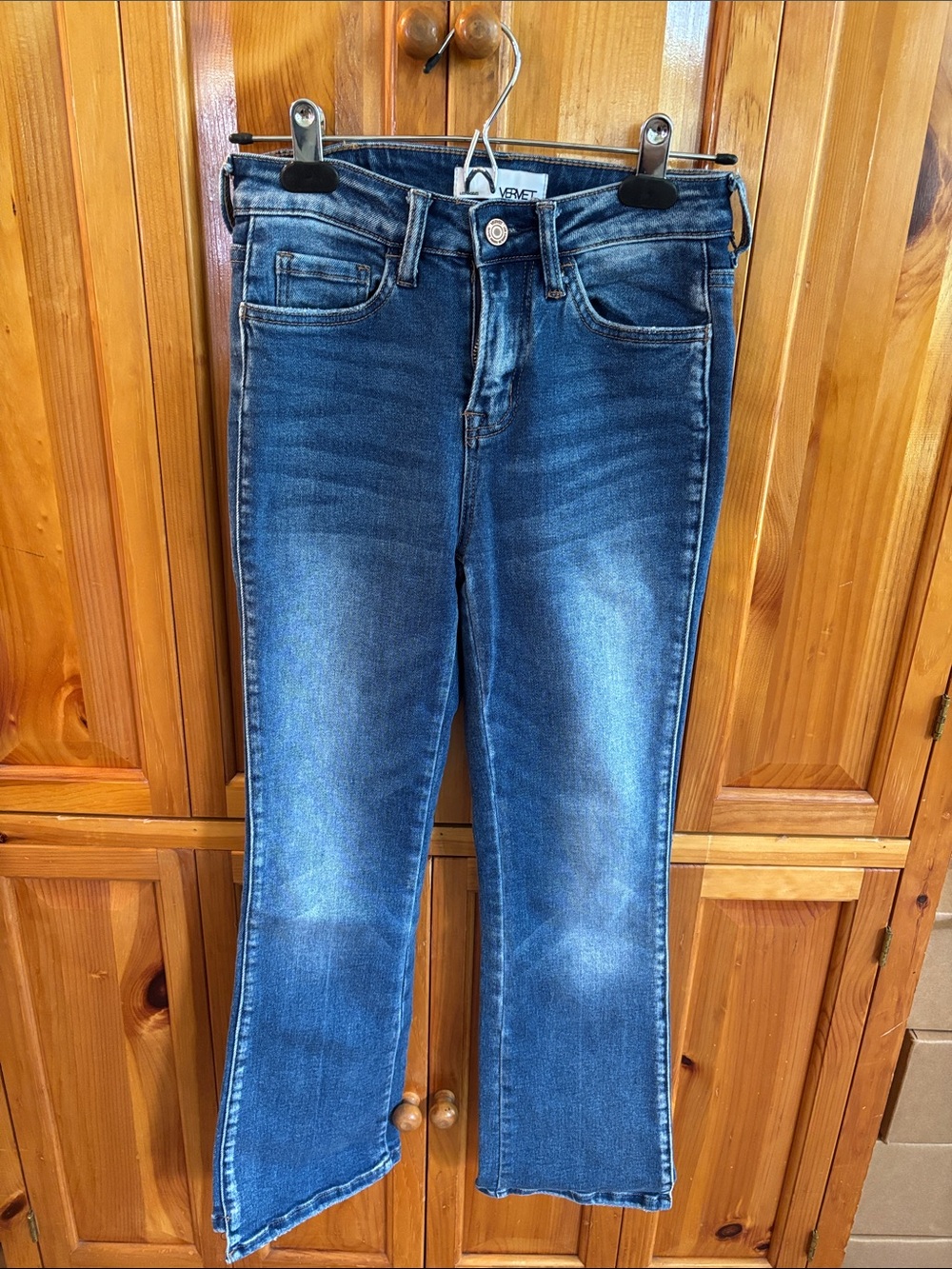 VERVET BY FLYING MONKEY Dark Blue Flare Jeans